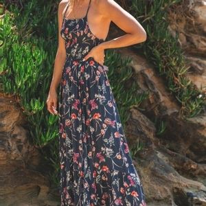 Lovestitch Dancing in Poppies floral maxi dress